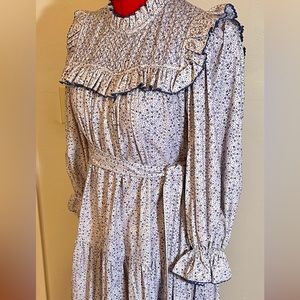 Excellent Used Condition, Sm. Doen Dress, Micro Cord, Blue California Wildflower